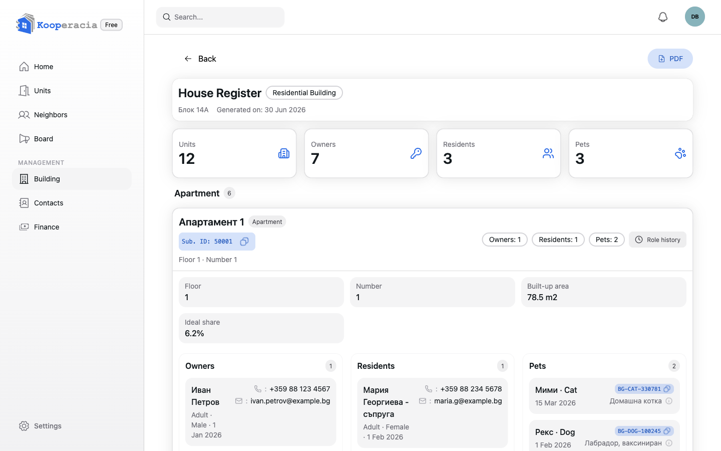 House Register